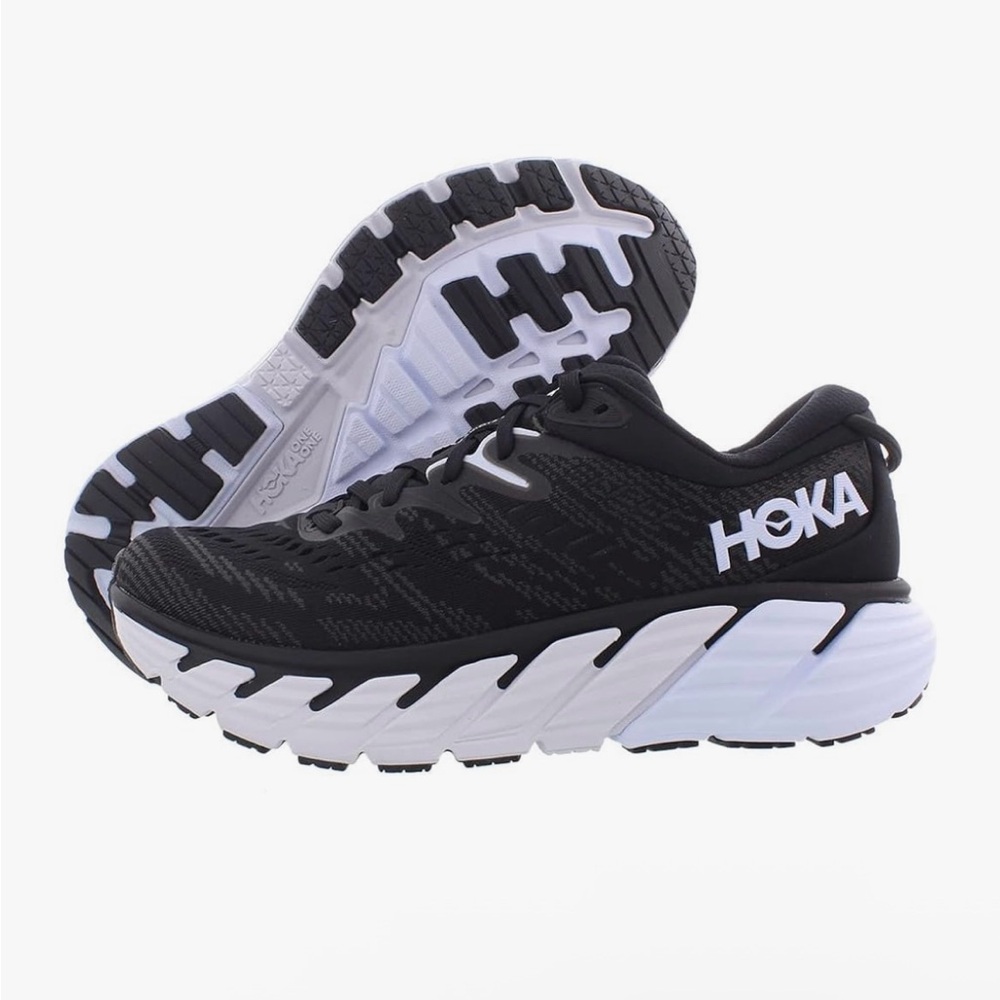 Hoka Black and White Athletic Sneakers size 8.5 HOKA ONE ONE womens Gaviota 4